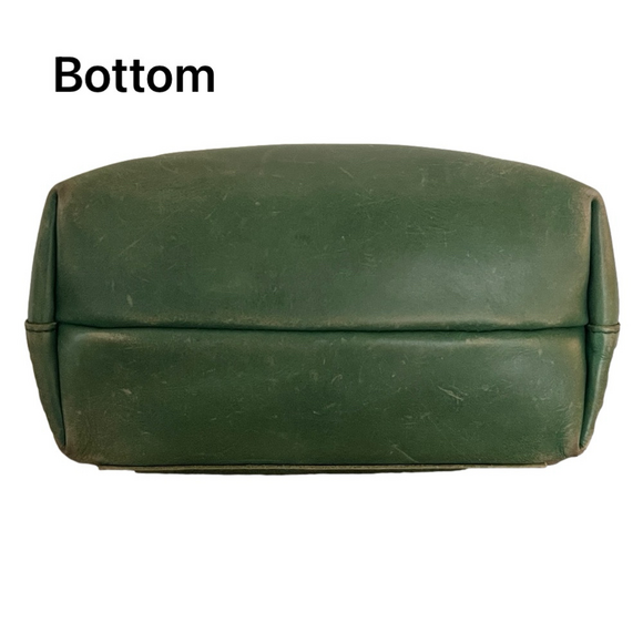 Portland Leather Goods Medium Zipper Crossbody Bag in Cowboy Mint Green - Picture 7 of 16